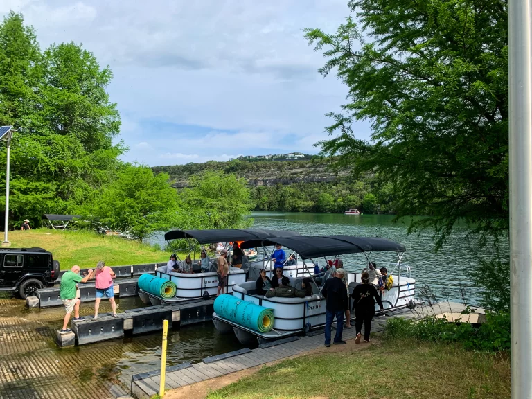 Wake Riderz dock for affordable boat rentals on Lake Austin, TX