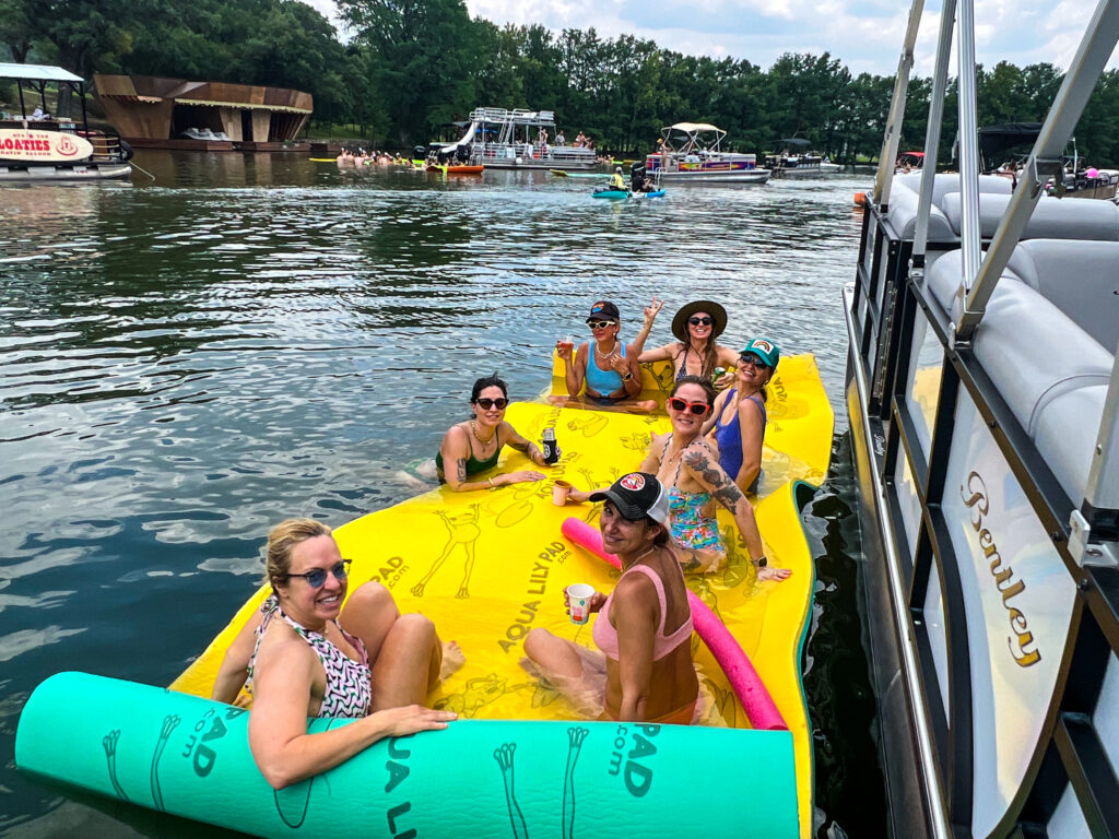 Enjoying the Lake Austin party cove