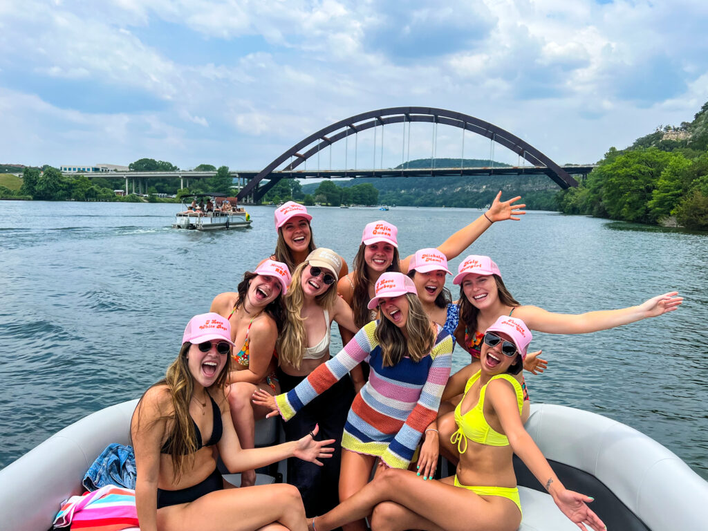 Bachelorette boat party on Lake Austin