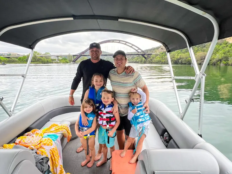 family friendly boat rental Lake Austin kids and parents