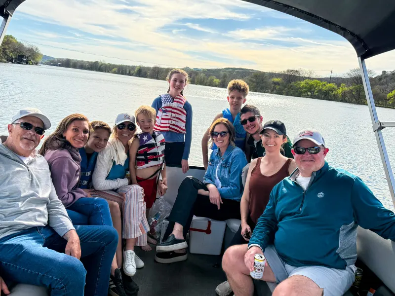 private captained boat rental Lake Austin group experience